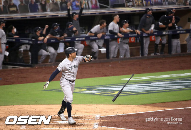 [사진] MLB.com은 2021년 8월 24일(한국시간) 개인 통산 500홈런 후보 중 한 명으로 지안카를로 스탠튼을 언급했다. ⓒGettyimages(무단전재 및 재배포 금지)