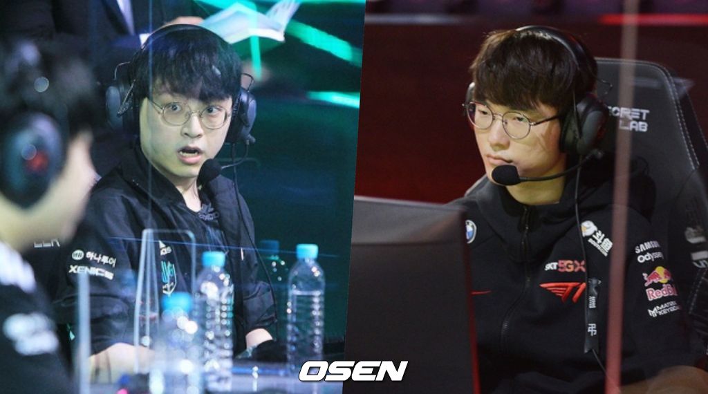 '쇼메이커' 허수(왼쪽)와 '페이커' 이상혁.