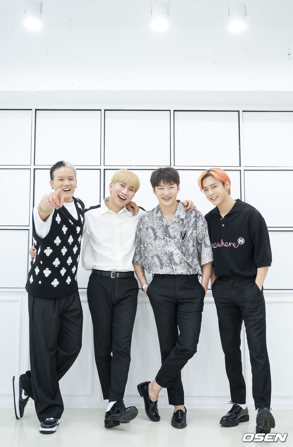 비투비 프니엘, 서은광, 이창섭, 이민혁(왼쪽부터)이 촬영을 앞두고 포즈를 취하고 있다. 2021.08.30 / dreamer@osen.co.kr