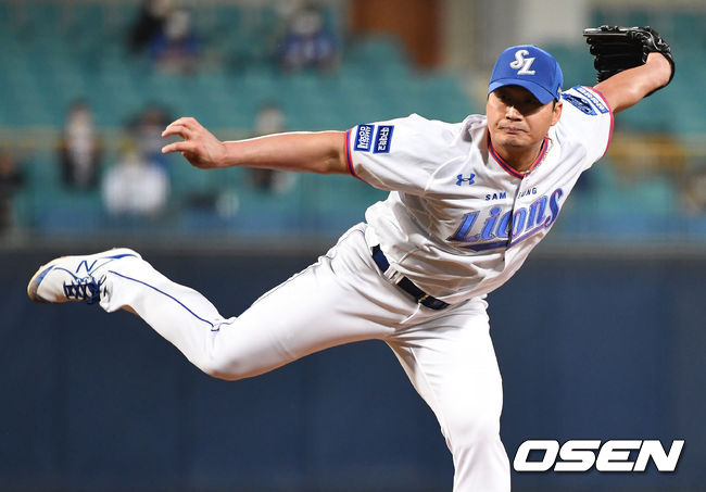 9회초 2사 주자없는 상황 마운드에 오른 삼성 투수 오승환이 힘차게 공을 뿌리고 있다. / dreamer@osen.co.kr