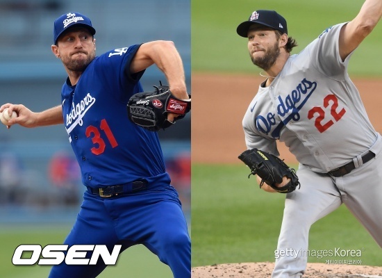 [사진] 맥스 슈어저(좌)와 클레이튼 커쇼 ⓒGettyimages(무단전재 및 재배포 금지)