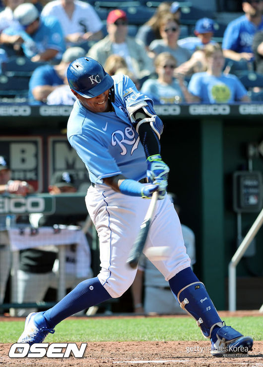 [사진] 캔자스시티 포수 페레즈는 2021년 9월 6일(한국시간) 홈런 1개를 추가했다. ⓒGettyimages(무단전재 및 재배포 금지)