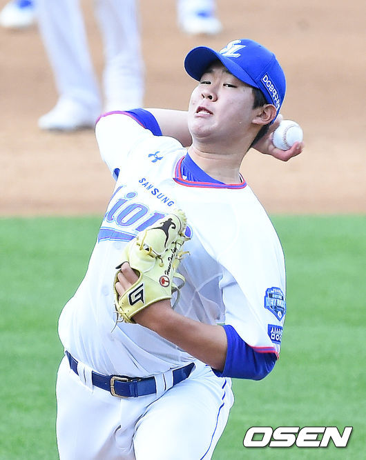 5회초 삼성 두번째 투수 황동재가 역투하고 있다. / soul1014@osen.co.kr