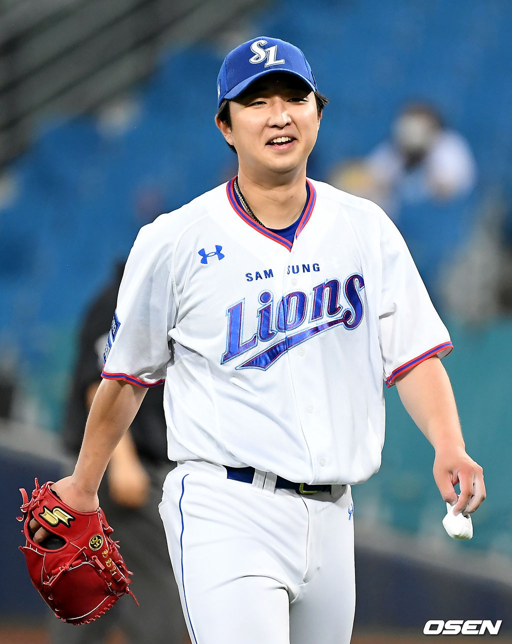 지난 23일 한화와의 경기. 5이닝 무실점을 기록. 미소짓는 최채흥.2021.06.23 /ksl0919@osen.co.kr