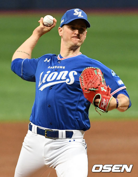 삼성 선발 뷰캐넌이 힘차게 공을 뿌리고 있다. / dreamer@osen.co.kr