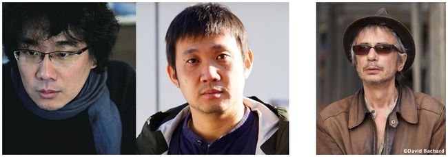왼쪽부터) 봉준호·하마구치 류스케·레오스 카락스