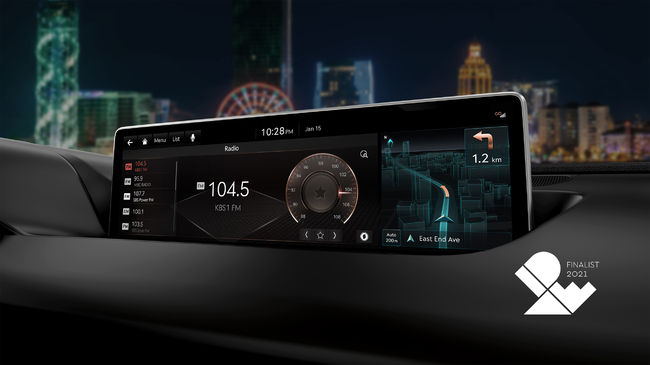 제네시스 인포테인먼트 시스템.