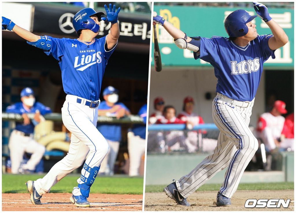 구자욱과 양준혁의 타격스윙자세