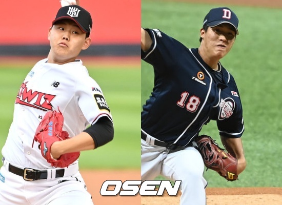 KT 위즈 투수 소형준(좌)과 두산 베어스 투수 박종기 / OSEN DB