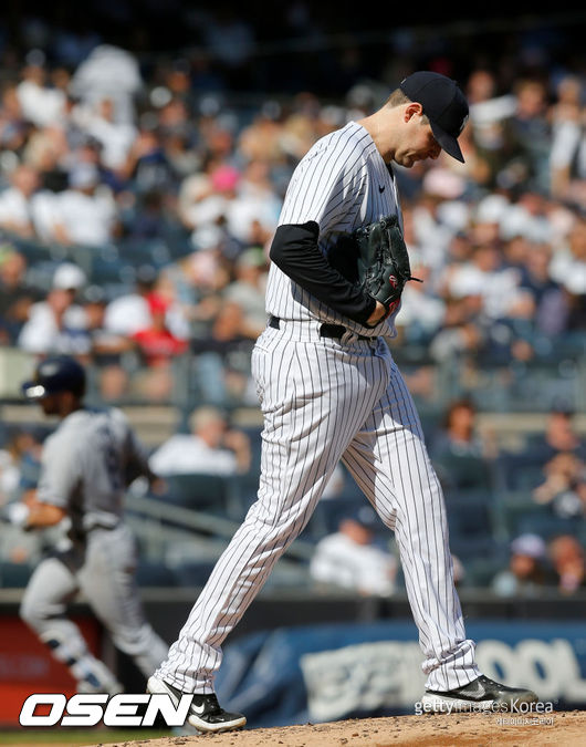 [사진] 양키스가 2021년 10월 3일(한국시간) 탬파베이에 완패를 당했다. ⓒGettyimages(무단전재 및 재배포 금지)
