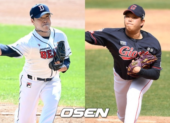 두산 최원준(좌)과 롯데 서준원 / OSEN DB