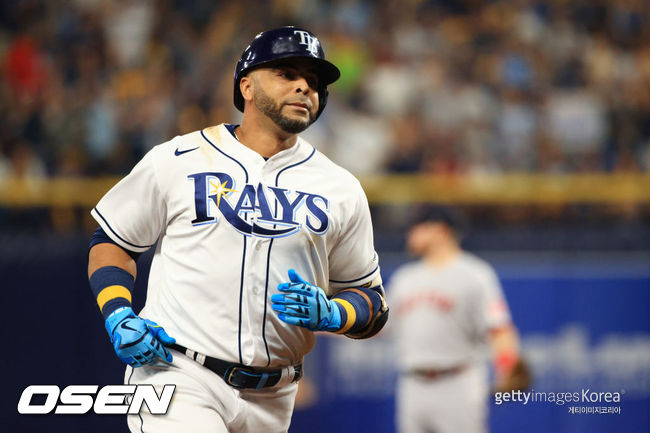 [사진] 포스트시즌 역대 두 번째 최고령 홈런을 터뜨린 탬파베이 넬슨 크루즈 ⓒGettyimages(무단전재 및 재배포 금지)