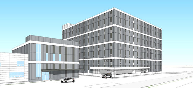 남양연구소에 구축 예정인 자율주차타워 조감도.