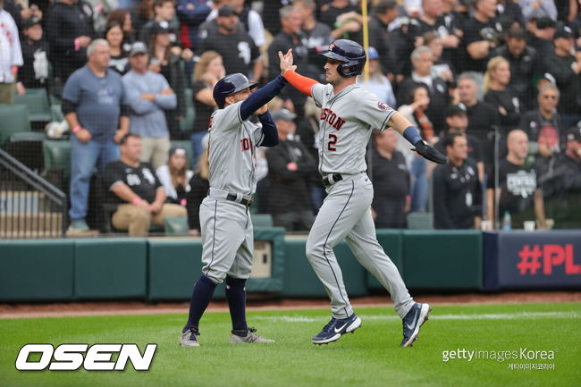 [사진] 휴스턴이 2021년 10월 13일(한국시간) 아메리칸리그 디비전시리즈에서 시카고 화이트삭스를 꺾었다. ⓒGettyimages(무단전재 및 재배포 금지)