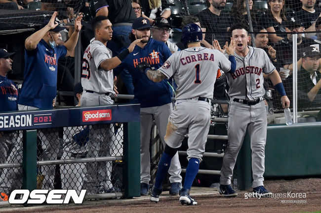 [사진] 휴스턴은 2021년 10월 13일(한국시간) 화이트삭스를 잡고 챔피언십시리즈 진출에 성공했다. ⓒGettyimages(무단전재 및 재배포 금지)