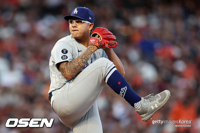 [사진] LA 다저스의 20승 투수 훌리오 유리아스. ⓒGettyimages(무단전재 및 재배포 금지)