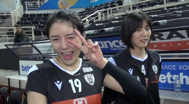 이다영(좌)과 이재영 / PAOK 구단 유튜브 캡처