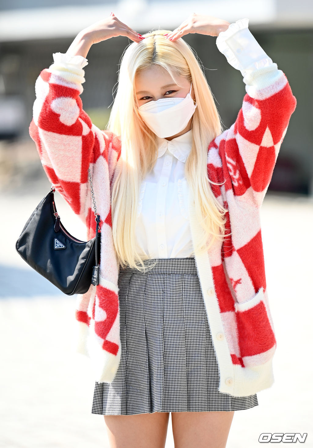 그룹 우주소녀 다영이 취재진을 향해 포즈를 취하고 있다./ksl0919@osen.co.kr