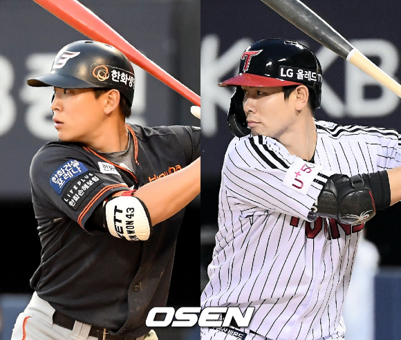 한화 정은원-LG 홍창기 /OSEN DB