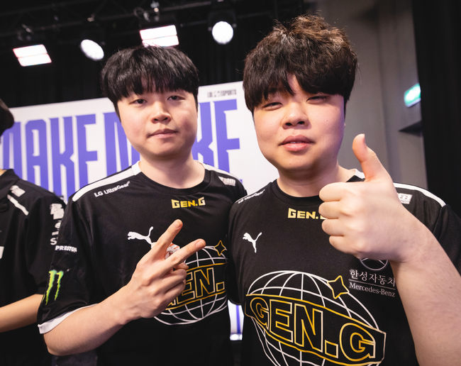 '비디디' 곽보성(왼쪽)과 '클리드' 김태민. /라이엇 게임즈 제공.