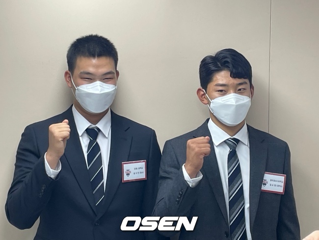 KIA 타이거즈 2022 신인 최지민과 김도영(왼쪽부터)./OSEN 