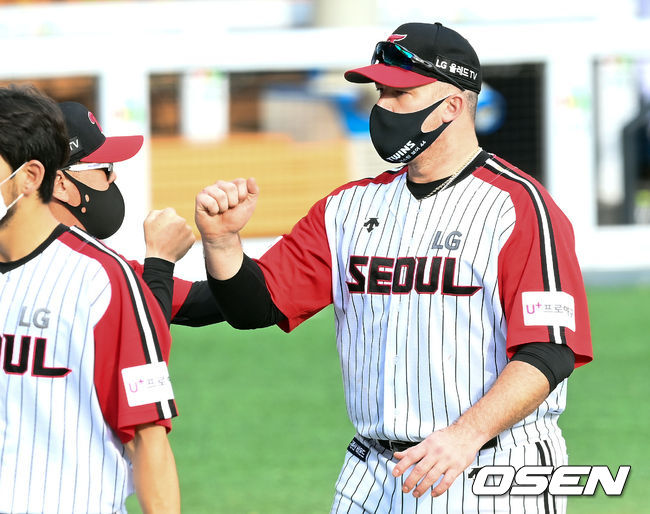 LG 트윈스 외국인 타자 저스틴 보어는 포스트시즌 출장 기회가 주어질까./OSEN DB