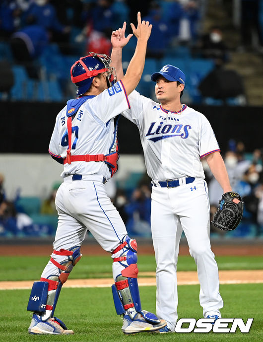 강민호와 오승환 / OSEN DB