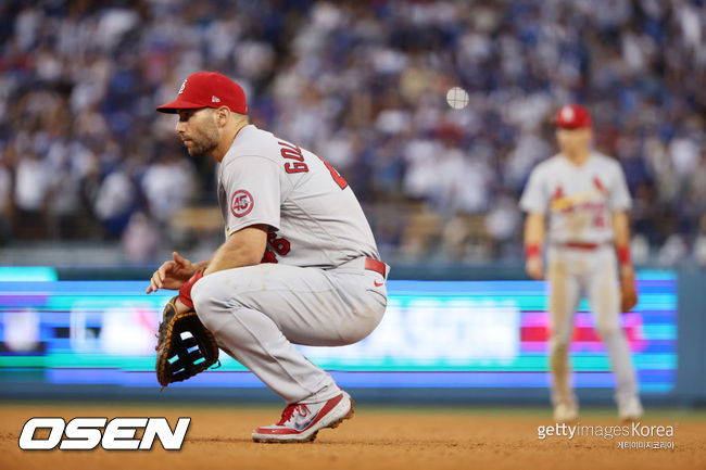 [사진] MLB.com은 8일(한국시간) 2021년 각 포지션별 골드글러브 수상자들을 발표했다. 세인트루이스 폴 골드슈미트가 내셔널리그 1루수 부문 주인공.  ⓒGettyimages(무단전재 및 재배포 금지)