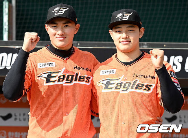 한화 이글스 박준영-문동주 /OSEN DB