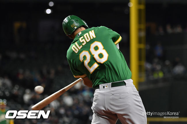 [사진] 오클랜드 애슬레틱스 맷 올슨. ⓒGettyimages(무단전재 및 재배포 금지)