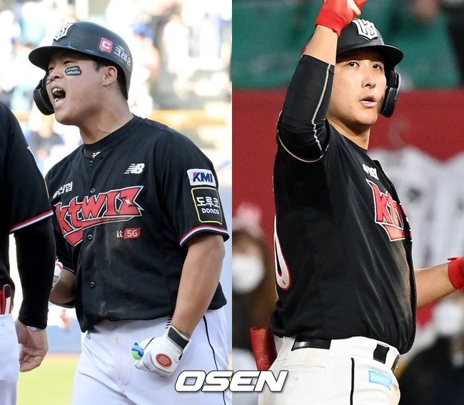 KT 위즈 강백호(왼쪽), 황재균. /OSEN DB