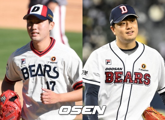 두산 홍건희(좌)와 이영하 / OSEN DB