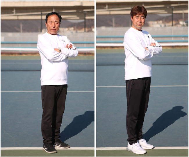 10년간 팀을 이끌어 오고 있는 유지곤 감독과 선수들의 성장을 돕고 주득환 코치