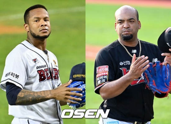 두산 아리엘 미란다(좌)와 KT 오드리사머 데스파이네 / OSEN DB