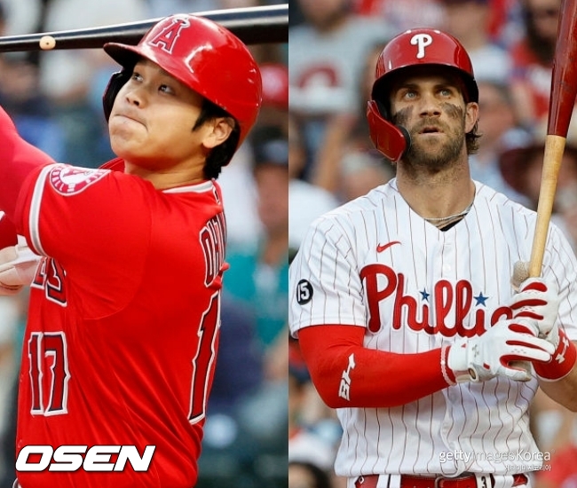 [사진] 오타니-하퍼. ⓒGettyimages(무단전재 및 재배포 금지)