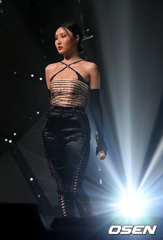 화사가 멋진 무대를 선보이고 있다. 21.11.24 /cej@osen.co.kr