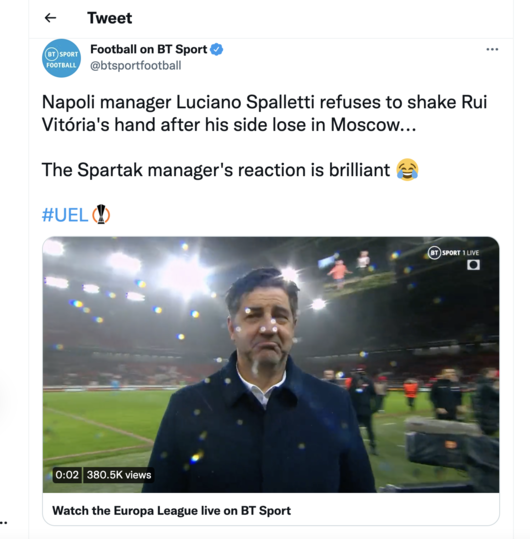 [사진] BT스포츠 SNS 캡쳐.