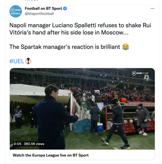 [사진] BT스포츠 SNS 캡쳐.