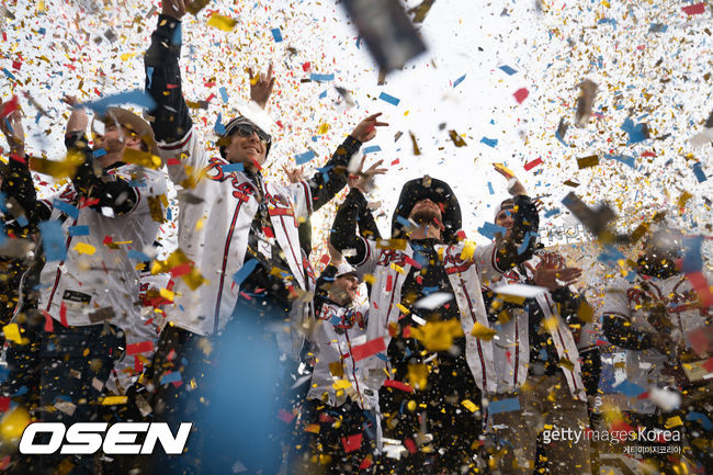 [사진] 월드시리즈에서 우승한 애틀랜타 브레이브스. ⓒGettyimages(무단전재 및 재배포 금지)