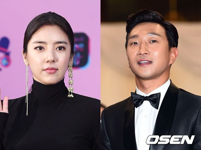 배우 손담비(왼쪽)와 전 스피드 스케이팅 국가대표 선수 이규혁이 열애 중이다. OSEN DB