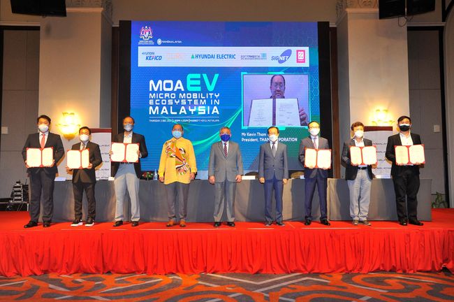 한국-말레이시아간 모빌리티 산업생태계 공동육성 MOA 체결식. 