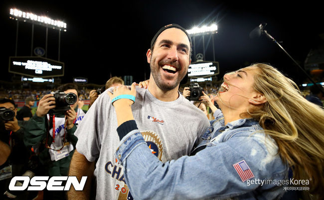 [사진] 저스틴 벌랜더, 케이트 업튼 부부ⓒGettyimages(무단전재 및 재배포 금지)