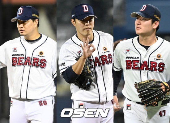 좌측부터 이영하-최원준-곽빈 / OSEN DB