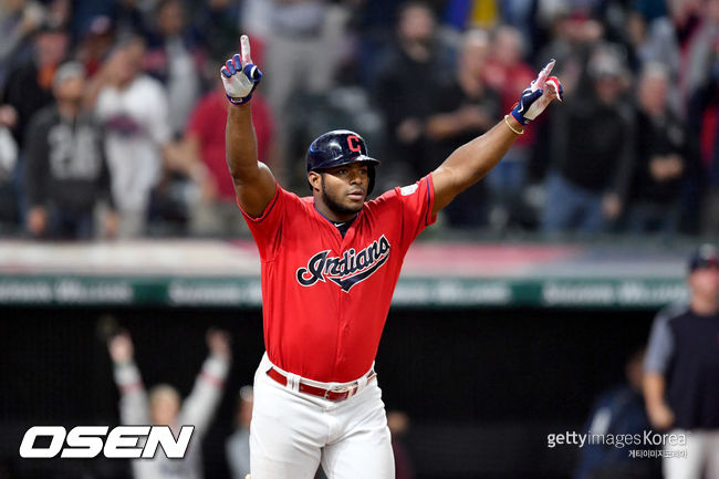 [사진] 클리블랜드 시절 야시엘 푸이그. 그는 키움 히어로즈 유니폼을 입고 2022년 시즌 KBO 리그에서 뛴다.ⓒGettyimages(무단전재 및 재배포 금지)