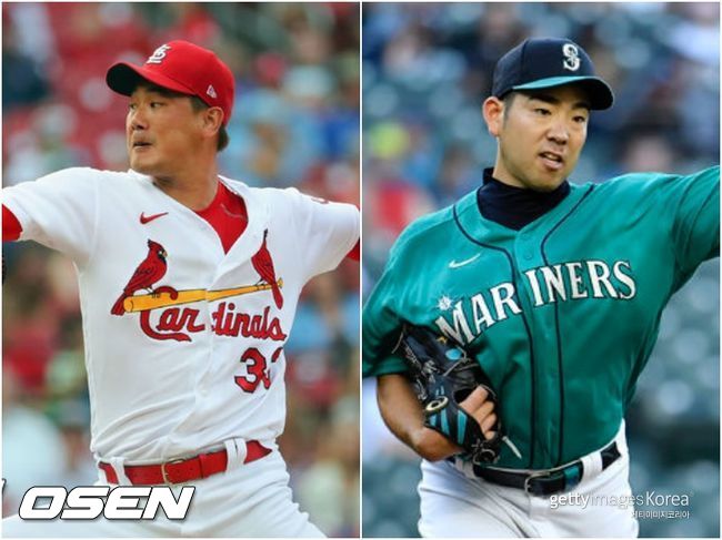 [사진] 김광현-기쿠치 유세이. ⓒGettyimages(무단전재 및 재배포 금지)