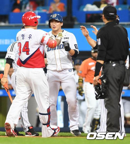 2017년 올스타전에 참가한 최형우(좌)와 나성범 / OSEN DB