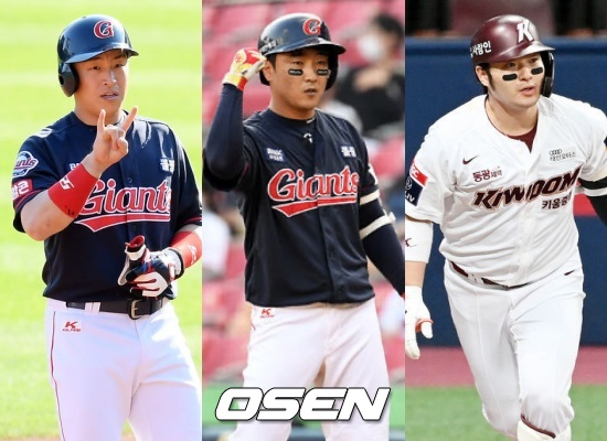 좌측부터 손아섭-정훈-박병호 / OSEN DB