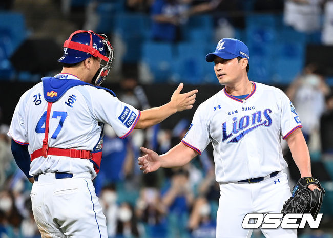 강민호와 오승환 / OSEN DB