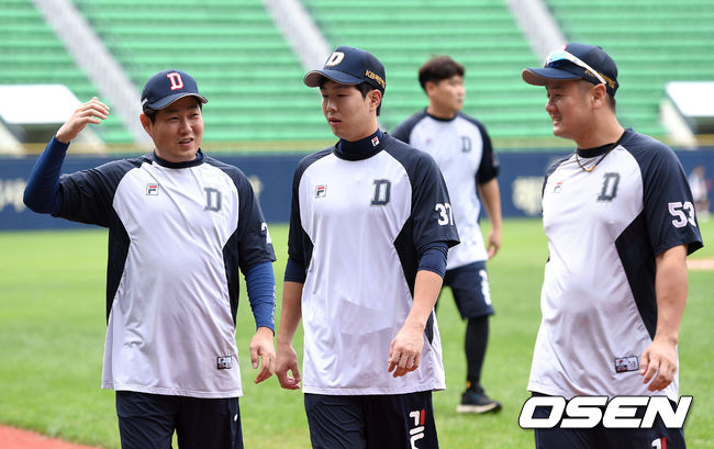 두산 시절 양의지-박건우-최주환 /OSEN DB