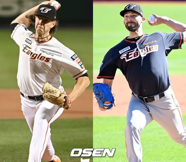 한화 이글스 닉 킹험(왼쪽), 라이언 카펜터. /OSEN DB